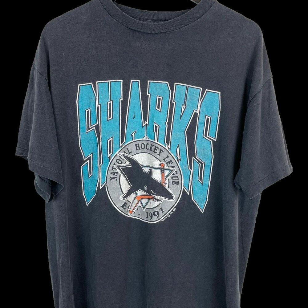 1991 San Jose Sharks Ss Tee Retro Tee Shirt